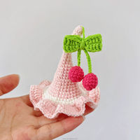 Pince à cheveux mignonne en crochet fait main, motif dessin animé chapeau d'anniversaire, avec étoile 3D et poupée en peluche, accessoire de fête, artisanat