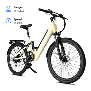 Brazilian warehouse 26*2.25-inch tires high carbon steel frame Dual shock absorbers 36V10.4AH lithium battery <b>electric</b> city bike - Product Image 2