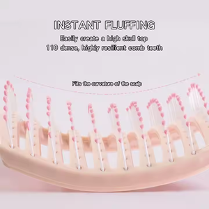 Oem ODM Tùy Chỉnh Cong huyệt Detangling Bàn Chải Tóc Biểu Tượng Tùy Chỉnh Ướt Và Khô Massage Bàn Chải Tóc Salon Làm Tóc Công Cụ - Product Image 5