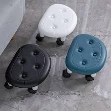 HALO Portable Low Rolling <b>Stool</b> with Soft Padded Seat 360 Degree Casters Compact Mobile Chair for Home Salon <b>Office</b> OEM ODM - Product Image 3