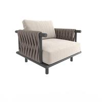 Ensemble de canapés d'extérieur nordiques pour patio, jardin, balcon - Cadre en alliage d'aluminium, rotin plastique, coussins imperméables, résistants au soleil