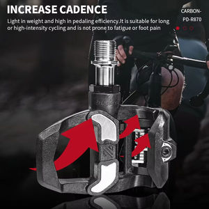 Pédales de vélo de route BUCKLOS à blocage automatique pour système <span class=keywords><strong>LOOK</strong></span> KEO, pédales de vélo sans clip en nylon/fibre de <span class=keywords><strong>carbone</strong></span> durables, pièces de cyclisme - Product Image 3