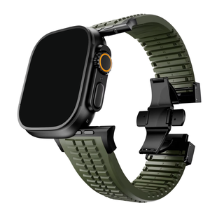 Correa de reloj deportiva de silicona con diseño moderno y de lujo Upro, plegable, compatible con Apple Watch Series 10/9/SE/8/7/6/Ultra/Ultra2 - Product Image 6