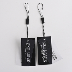 Tái Chế Quần Áo May Mặc Hangtags Nhãn Biểu Tượng Tùy Chỉnh Sang Trọng Màu Đen Treo Thẻ Cho Thương Hiệu Quần Áo - Product Image 6