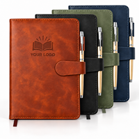 Carnet en cuir PU A5 avec logo personnalisé, coffret cadeau avec stylo, fermeture magnétique, journal d'affaires, cadeaux d'entreprise, vente en gros