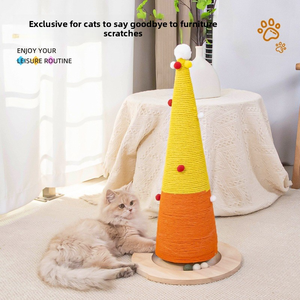Tiragraffi per Gatti in Sisal Durevole, Cono per Unghie, Giocattolo per l'Auto-Divertimento, Resistente ai Graffi, Stile Carino, Albero di Natale Invernale - Product Image 4