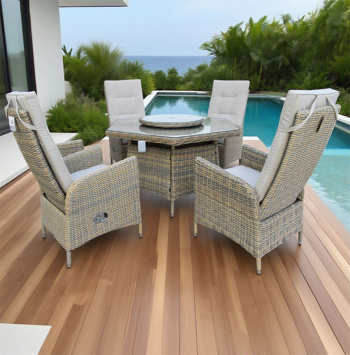 High Back Wicker Rattan Chairs Durable Stylish