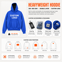 Sweat-shirt à capuche surdimensionné personnalisé avec logo OEM pour homme, 380 g, en coton et polyester French Terry, pull-over, automne-hiver, vente en gros