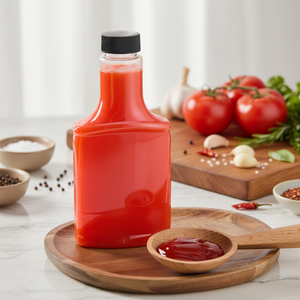 Frasco de Almacenamiento de Plástico PET de 32 mm y 450 ml con Tapa Invertida, Botella Vacía para Miel y Mermelada, Envase de Cocina Personalizable - Product Image 1