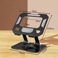 Taşınabilir Evrensel Katlanabilir Dikey Dizüstü Bilgisayar Cep Telefonu Masa Standı Metal Çelik Ayarlanabilir 360 Derece Dönebilen iPad Tablet PC