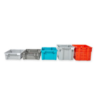 Caisses de rangement empilables et emboîtables en plastique écologique pour boulangerie et fruits/légumes, plateaux PP personnalisés, bacs jetables