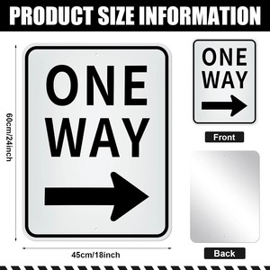 Segnale Unidirezionale Riflettente in Alluminio Standard MUTCD per Circolari e Insegne di Inizio Unidirezionale per Strade e Incroci - Product Image 2