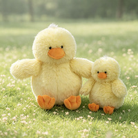 Peluche Canard Moelleux 2 Couleurs Plusieurs Tailles Jaune Blanc Canard Assis Poupée en Peluche Personnalisée OEM Oreiller de Sieste Cadeau