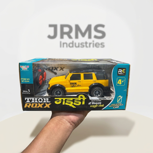 รถของเล่นบังคับวิทยุสีเหลือง JR MS INDUSTRIES รุ่น RC รถบรรทุก SUV แบบชาร์จไฟได้ พร้อมเสียงเพลง สำหรับเด็กอายุ 5-7 ปี - Product Image 3