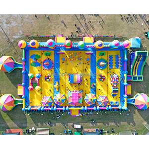 Thương mại Inflatable Trampoline chủ đề bouncers công viên sân chơi ngoài trời phiêu lưu khóa học trở ngại vui chơi giải trí trò chơi lâu đài bouncy - Product Image 5
