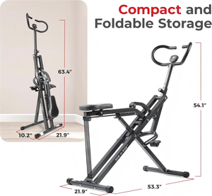 Wellshow Health & Fitness Row-N-Ride, máquina de sentadillas asistida de servicio pesado con capacidad máxima de peso de 300 libras, resistencia ajustable - Product Image 6