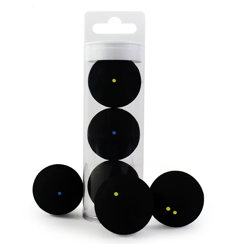 High Quality Rubber Sports Squash Ball Low Speed with Blue Dot and Double Yellow Dot Premium Gym Squash Balls