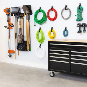 <span class=keywords><strong>Support</strong></span> <span class=keywords><strong>mural</strong></span> pour rangement d'outils de jardin à la maison Organisateur de <span class=keywords><strong>pelle</strong></span> de cour Râteaux Balais Tondeuses Tuyaux Crochets de rangement robustes - Product Image 6