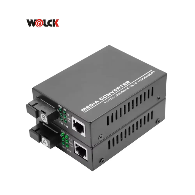Gigabit Ethernet Fast 10/100/1000M 20km Distance Single Mode 1310/1550nm Optical Fiber Ethernet Media Converter