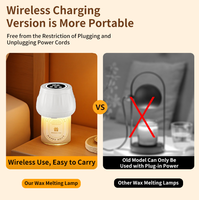 Lampe chauffe-cire sans flamme rechargeable pour chevet, lumière d'ambiance aromathérapie pour chambre, lampe portable pour faire fondre les bougies parfumées