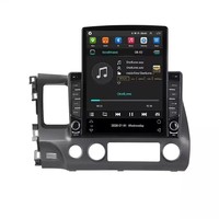 Écran Android 2.5D Tesla IPS DSP 2+32 Go Multimédia Voiture pour Honda Civic 2006-2011 4G LTE WIFI GPS BT Radio Stéréo SWC