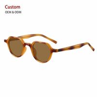 Lunettes de soleil à monture fine écaille de tortue UV400, personnalisables avec logo, tendance Y2K, pour femmes et hommes, vente en gros OEM ODM