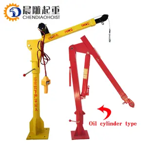 6000lbs manual hydraulic floor crane small cargo chendiao Rope 7 15 working days truck jib crane