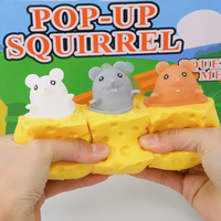 Jouet anti-stress en mousse PU à logo personnalisé, souris en forme de fromage, à récupération lente, pour cadeau promotionnel