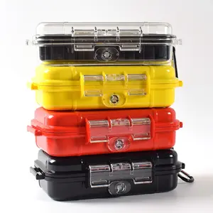 ABS Plastic Sealed Waterproof Safety watch Case Portable Tool Box Dry Box Impact Resistant with Foam