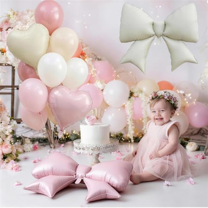 Ensemble de ballons en forme de cœur en feuille d'aluminium et en latex, couleur bleue mate, ballon en feuille d'aluminium en forme de nœud pour la décoration de fête de naissance - Product Image 4