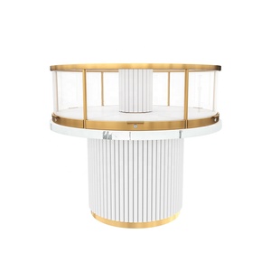 Hot Custom Vòng cổ sang trọng Vòng Kính Showcase Set đứng cửa hàng đồ trang sức thiết kế đồ trang sức hiển thị truy cập để bán - Product Image 2