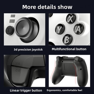 Wireless Game <strong>Controller</strong> Dual-Motor Vibration 6-Axis Gyroscope Supports Wired Connection for for PCs ABS Material - Product Image 4