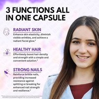 OEM/ODM Meilleures ventes Acide Hyaluronique Biotine Supplément Capsules Formule Personnalisée Cheveux Ongles Acide Hyaluronique Biotine Pilules