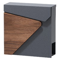 Boîte aux lettres en acier galvanisé avec revêtement en poudre antirouille, imperméable, imprimée UV, avec support mural pour usage domestique