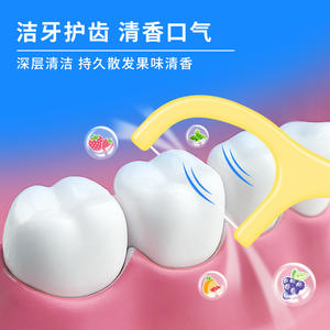 Palillos de Hilo Dental con Sabor a Fruta en Envases Individuales, 10 Palillos por Bolsa, Juego Combinado; Hilo Dental con Sabor a Menta Hecho de Plástico - Product Image 4