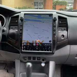 PA nuovo lettore DVD di navigazione Gps Stereo per auto con schermo verticale Android 10.0 da 13 "per radio Toyota Tacoma 2005 - 2015 tesla