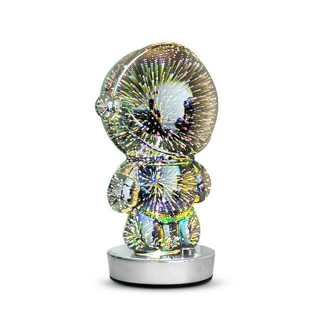 3D Projector Fireworks Astronaut Atmosphere Table Lamp Creative Bear Colorful Decoration Gift Ornaments Small Night Light
