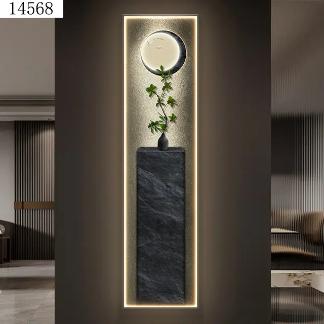 Luce di lusso vaso di marmo fiore astratto cristallo porcellana pittura led cristallo porcellana pittura decorazioni per la casa per soggiorno