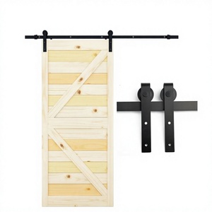 WEKIS Kit de Riel Deslizante Individual Moderno de Acero al Carbono para Puertas Correderas de Granero, 6.6 Pies, con Control Remoto, 3mm - Product Image 5