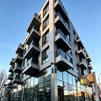 Fenêtre coulissante en aluminium sur mesure, double vitrage en verre trempé, insonorisée, résistante aux impacts d'ouragan, pour balcon