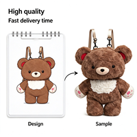 Service de personnalisation OEM : Jouets en peluche Panda créatifs, sacs à dos en peluche douce en coton PP, accessoires pour filles et cadeaux d'anniversaire