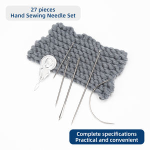 JP 27ピースアソートニードルキット三角湾曲針多機能手動手縫い針セット - Product Image 3