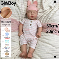 Poupées Reborn de 20 pouces avec grands yeux et bouche ouverte, cadeau de Noël pour enfants, pour magasins de jouets, faible MOQ, conformité CE/CPC, directement de l'usine