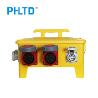 Boîte de distribution de prises de courant PHLTD jaune, pratique, à commande électrique, triphasée, ignifuge, multifonctionnelle