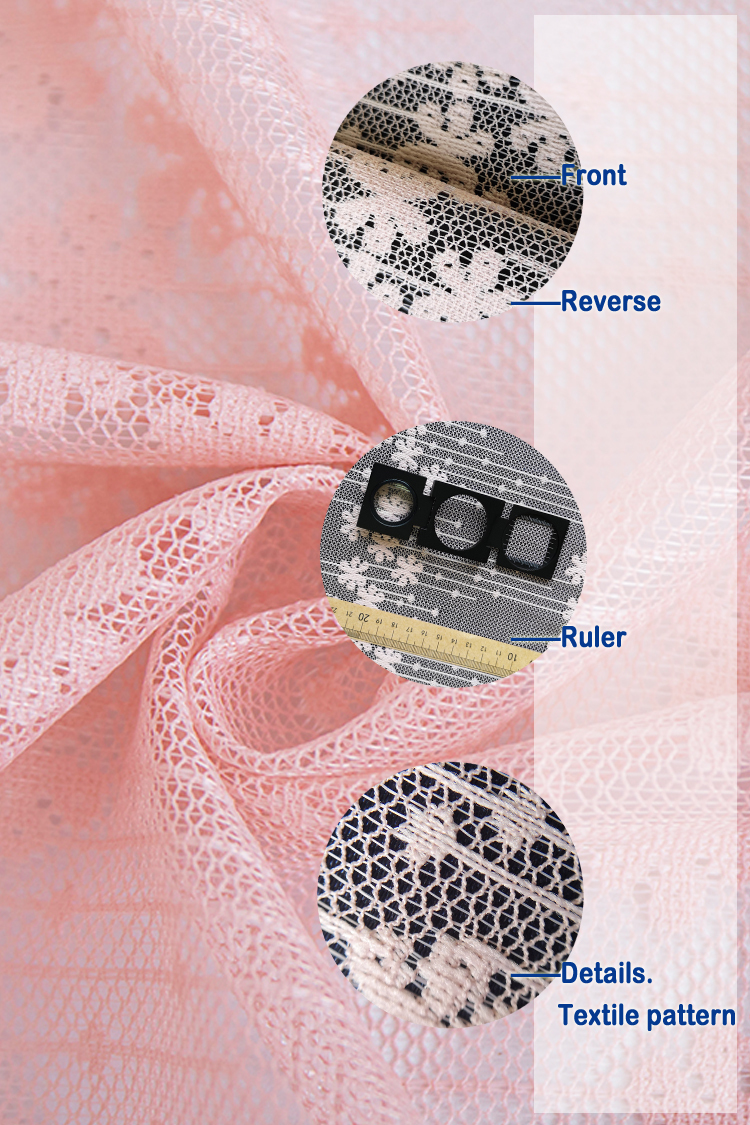 Filet de rideau tissé de luxe, en dentelle, Durable et de haute qualité