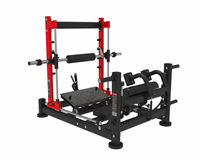 FEIFANHONGYU Machine à Hack Squat Commerciale à Charge de Plaques, Presse à Jambes Guidée avec Barre, Équipement de Musculation pour Salle de Sport