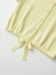 TAOP&ZA 2026 Novo Cardigã Feminino de Verão Estilo Casual com Gola Lapela, Manga Bufante e Laço de Malha 4192082 - Product Image 6