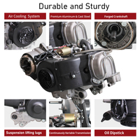 Nuevo Kit de Motor para Motocicleta/Scooter Horizontal de 80cc, 4 Tiempos, CDI, Alta Velocidad, CVT, Arranque Eléctrico y de Pedal