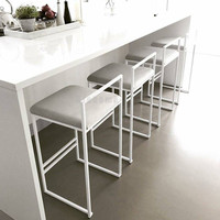 Leder verstellbare Metall drehbare Gegen höhe Moderne Holz Luxus Holz Küche Design Hoch hocker Bar stühle