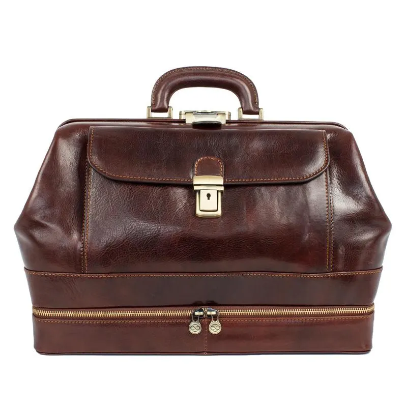 Design Unisex Vintage Doctors Bag Easy To Clean Large Luxury Custom Vegan Leather Handbag